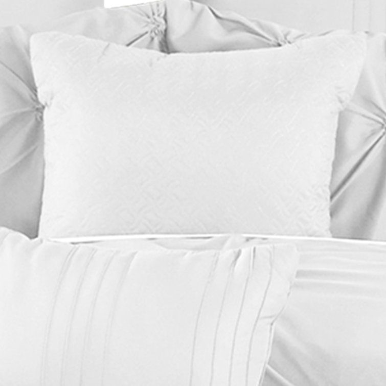 Rosdorf Park Nohemi White Microfiber 8 Piece Comforter Set Wayfair Canada